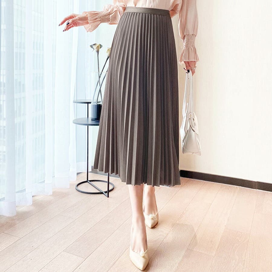 プリーツスカート 全4色 ロングスカート[品番：JSFW0008747]｜JS
