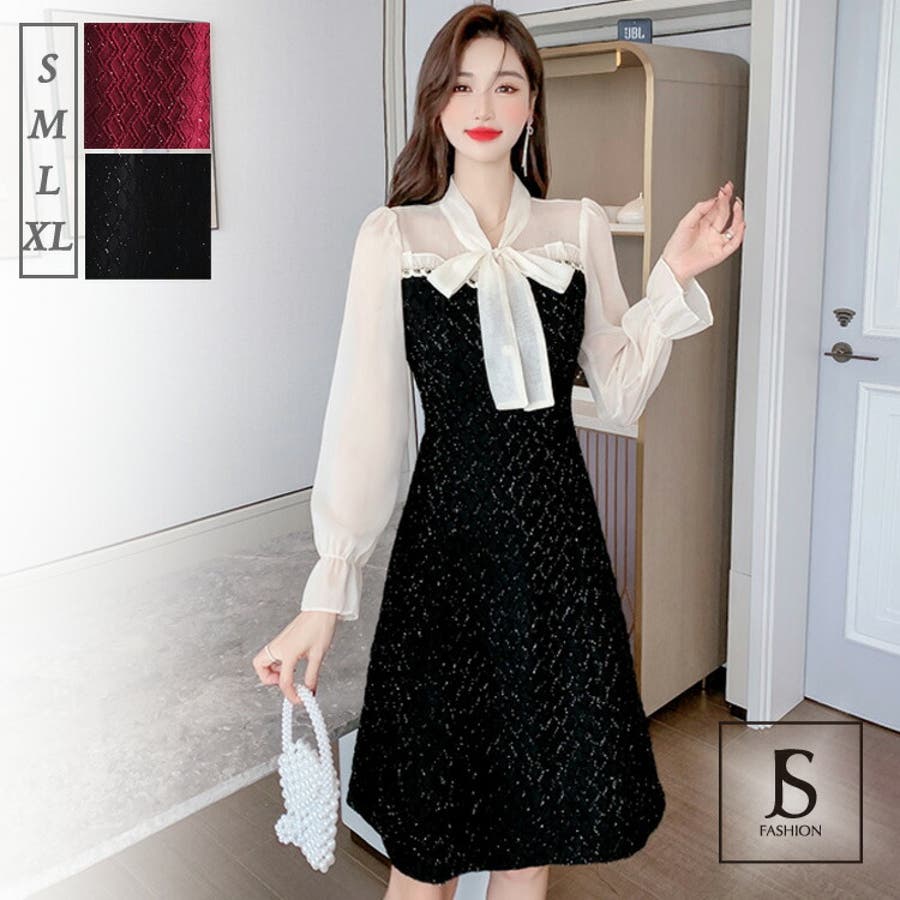 ワンピース 結婚式 パーティードレス[品番：JSFW0009189]｜JS
