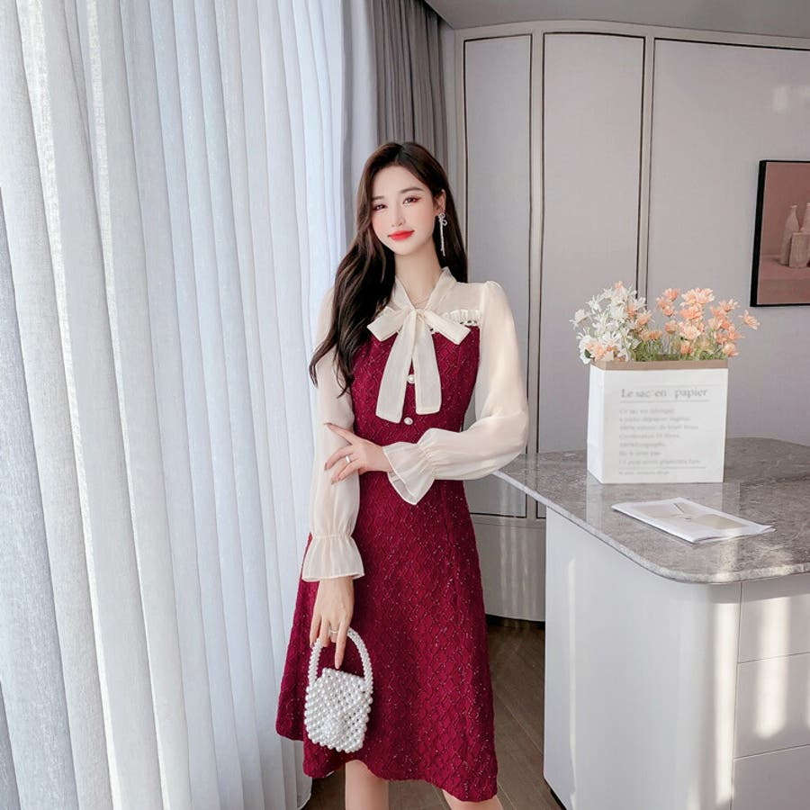 ワンピース 結婚式 パーティードレス[品番：JSFW0009189]｜JS