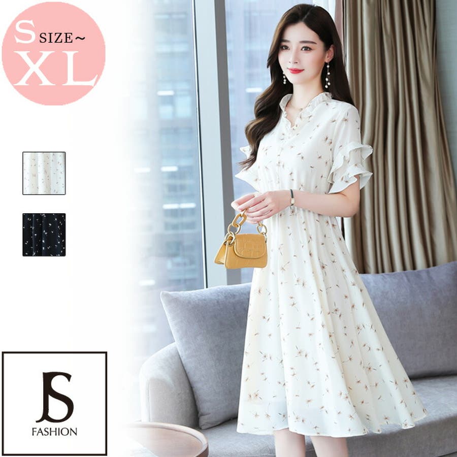 超大特価 シフォン ワンピース FASHION 全2色[品番：JSFW0010583]｜JS スーツ・フォーマル・ドレス