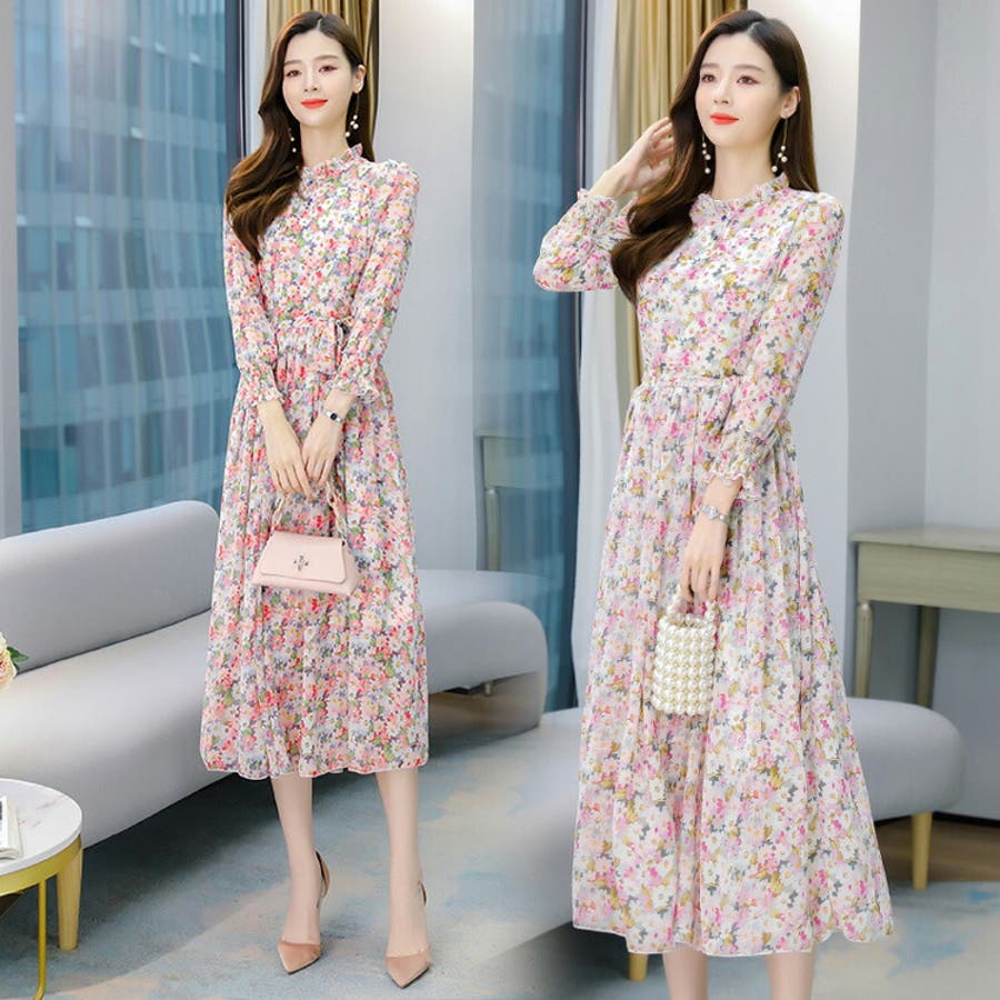 花柄 ワンピース 全2色[品番：JSFW0010362]｜JS FASHION（ジェー
