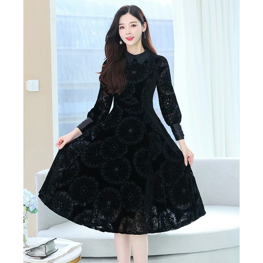 レースワンピース 結婚式 Aライン[品番：JSFW0009735]｜JS