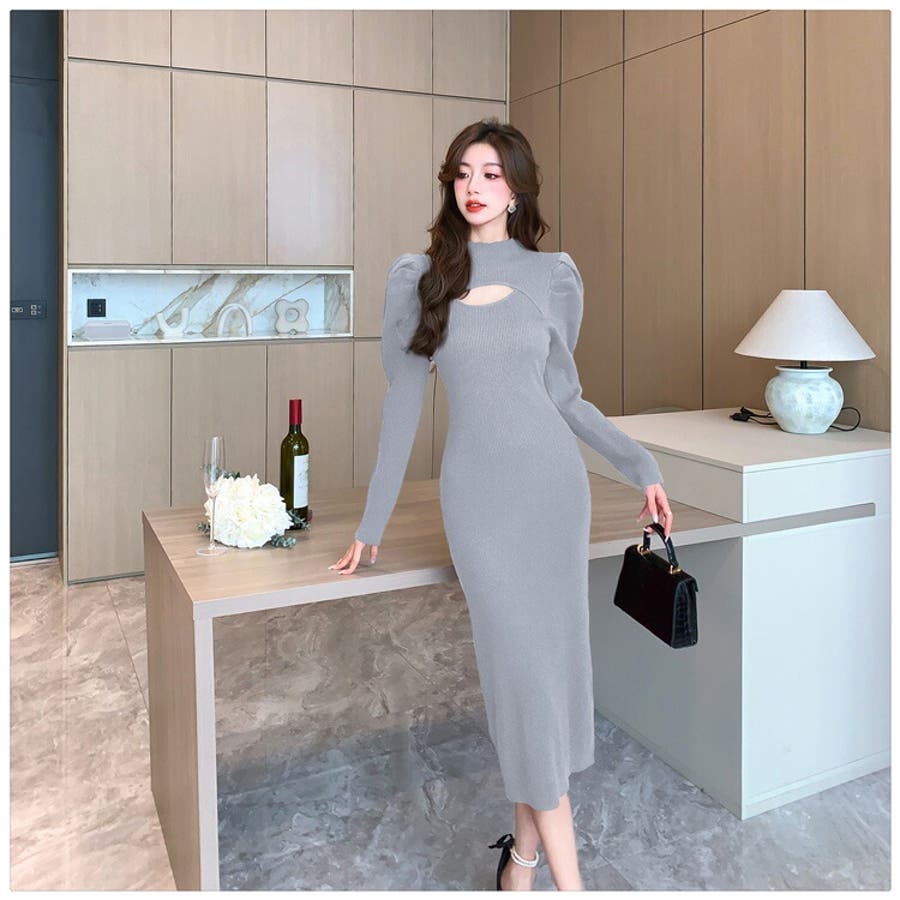 ニットワンピース 全5色 ハイネック[品番：JSFW0012275]｜JS  FASHION（ジェーエスファッション）のレディースファッション通販｜SHOPLIST（ショップリスト）