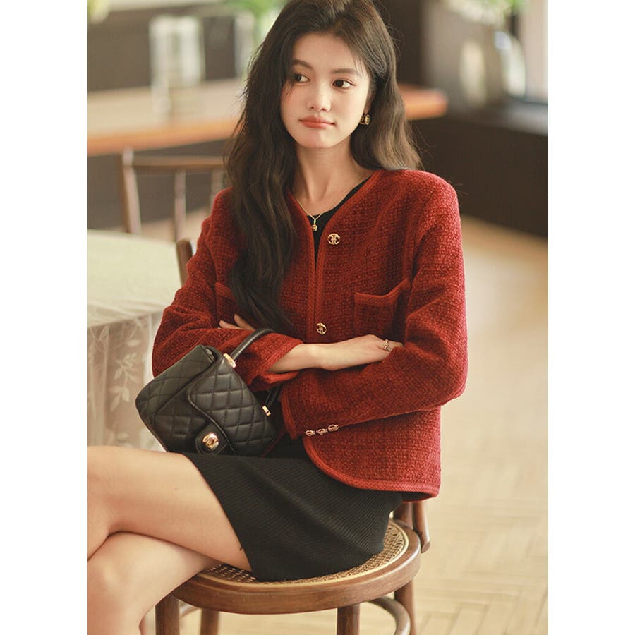 ツイードジャケット 全2色 ノーカラー[品番：JSFW0012484]｜JS  FASHION（ジェーエスファッション）のレディースファッション通販｜SHOPLIST（ショップリスト）