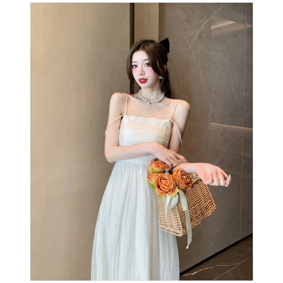 ホットプレート セール ロングワンピース 全2色 キャミワンピース[品番：JSFW0010857 Sサイズ