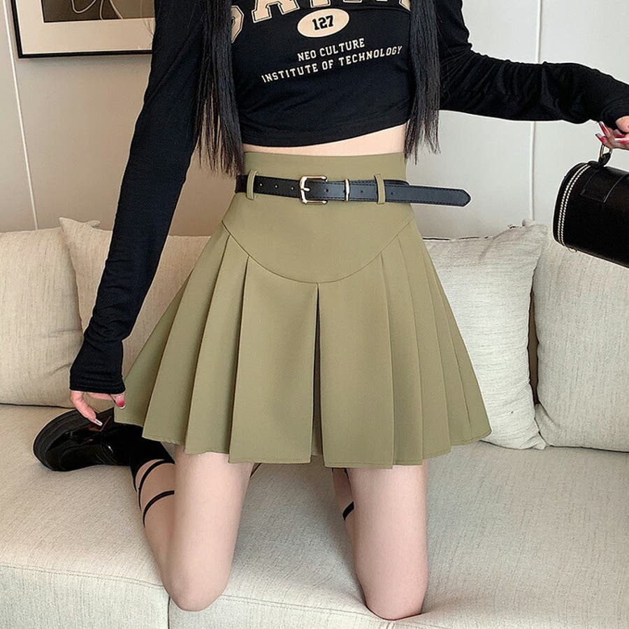 ベルト付きプリーツスカート – WEGO ONLINE STORE