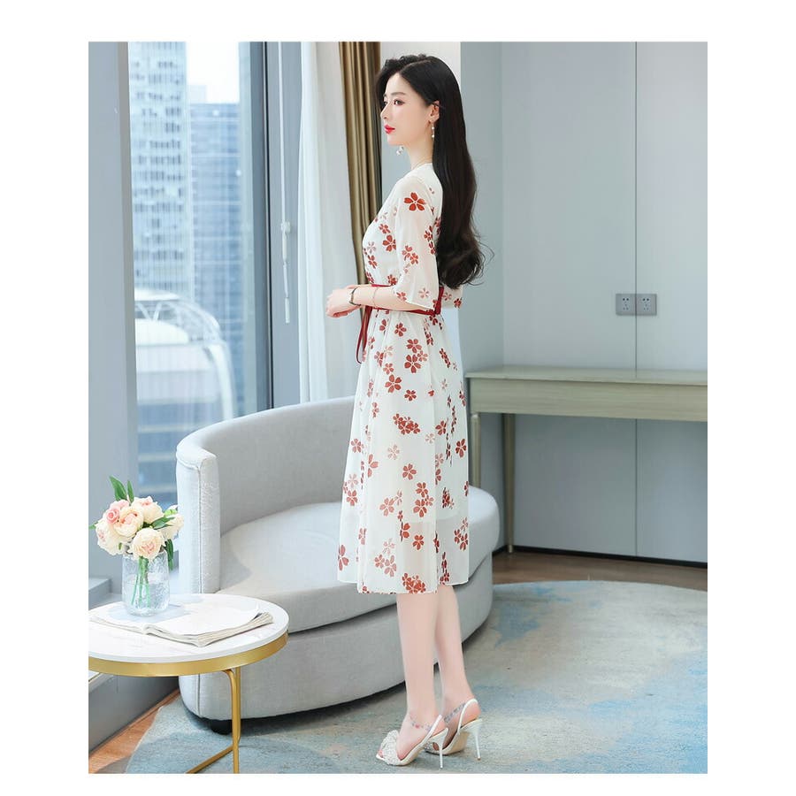 定番の冬ギフト 和柄 カシュクール[品番：JSFW0010939]｜JS 花柄ワンピース ワンピース