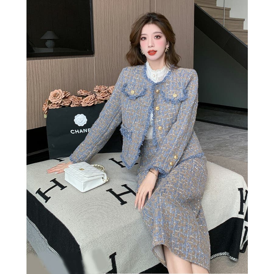 ツイード セットアップ 全2色[品番：JSFW0011823]｜JS FASHION