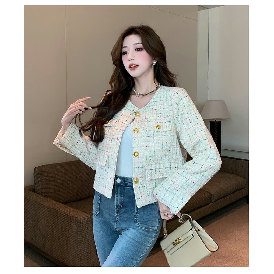 ツイードジャケット 全2色 ゴールドボタン[品番：JSFW0011828]｜JS  FASHION（ジェーエスファッション）のレディースファッション通販｜SHOPLIST（ショップリスト）