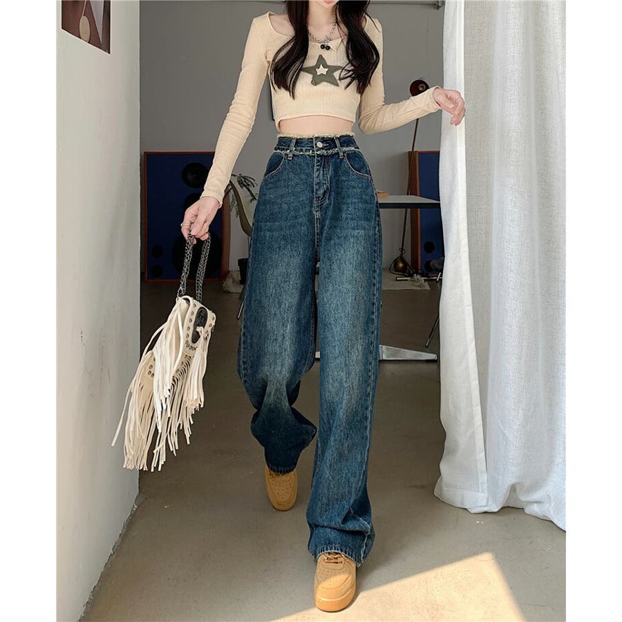 ワイド デニムパンツ デニム[品番：JSFW0012145]｜JS FASHION