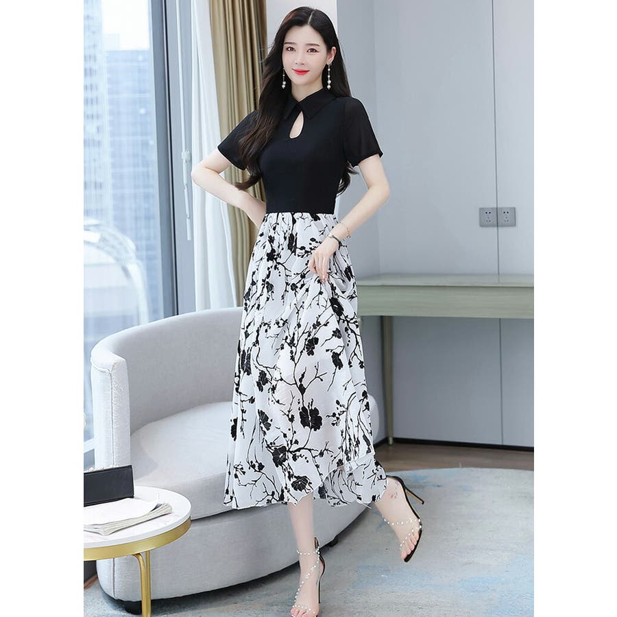 花柄 ワンピース 全2色[品番：JSFW0010366]｜JS FASHION（ジェー