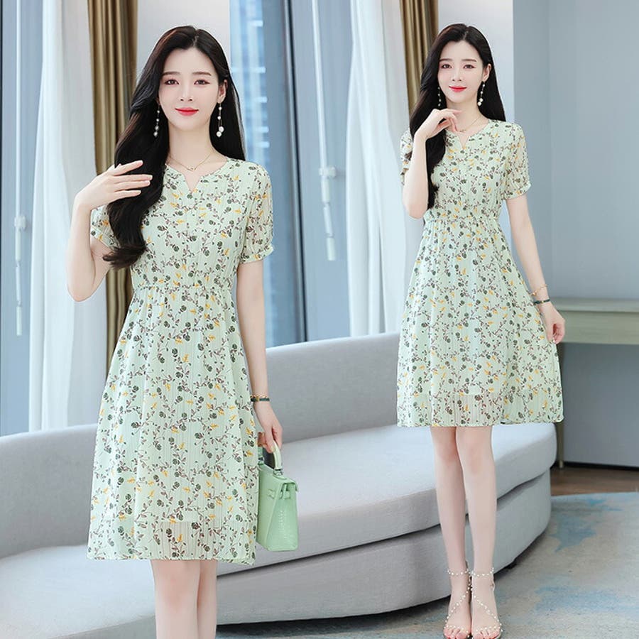 送料無料◆2024新品  花柄 ワンピース FASHION Aライン[品番：JSFW0010373]｜JS ワンピース