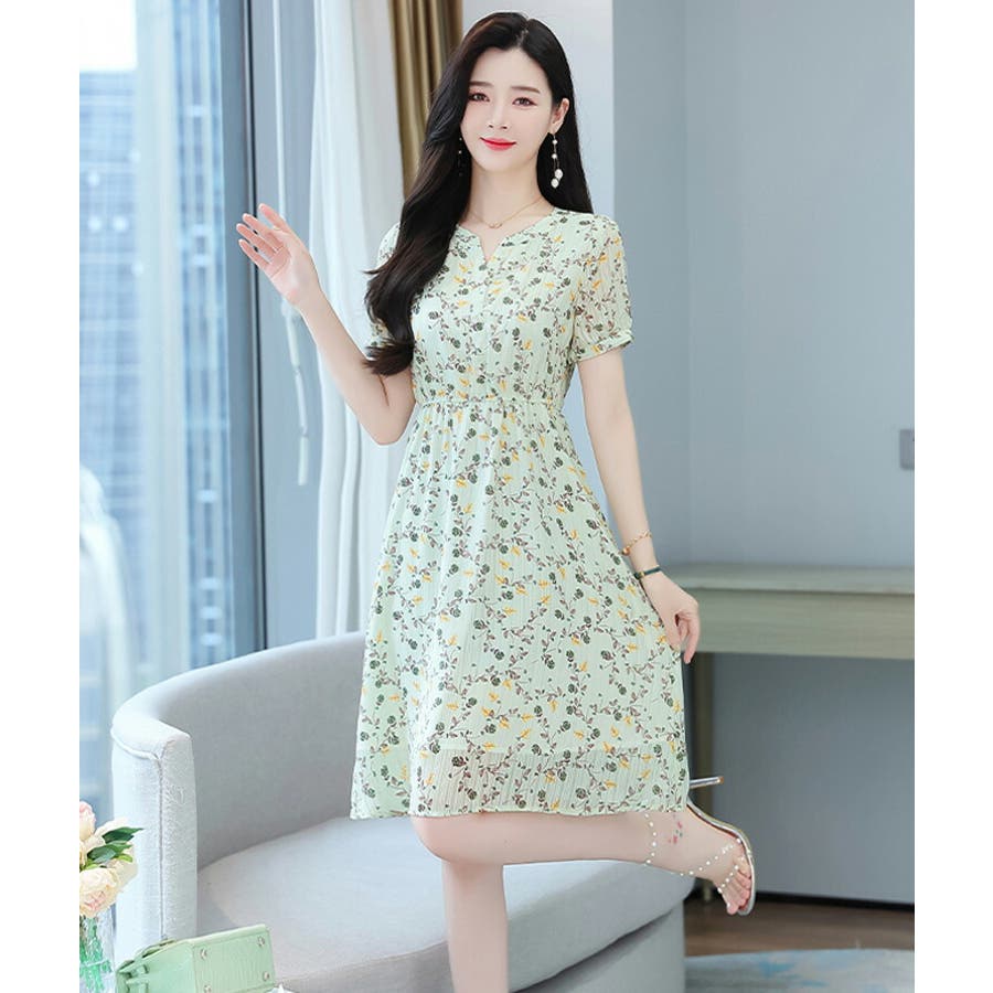 ●日本正規品● 花柄 ワンピース Aライン[品番：JSFW0010373]｜JS FASHION スーツ・フォーマル・ドレス
