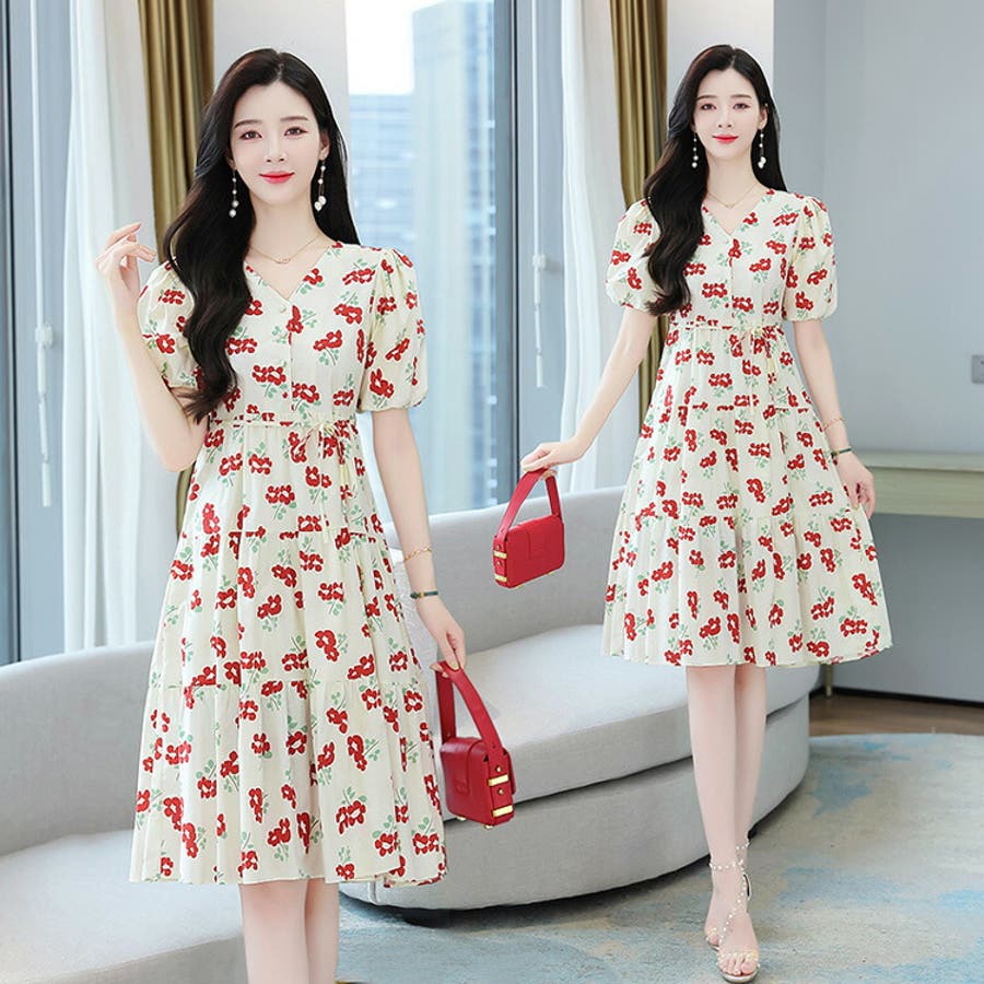 【楽天最安値に挑戦】 花柄 FASHION Aライン[品番：JSFW0010374]｜JS ワンピース ワンピース