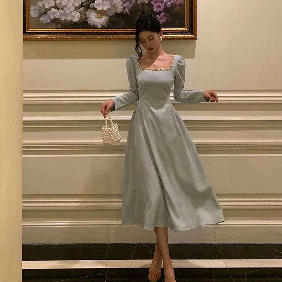 Safiyaa Desta スクエアネック ロング ドレス 関税込み Safiyaa Desta スクエアネック ロング ドレス 関税込み (Safiyaa