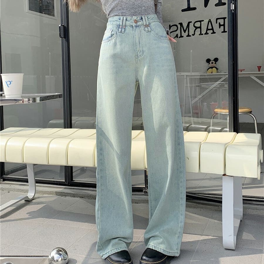 一味違う、配色×フリンジデザイン。サイドフリンジワイドデニム