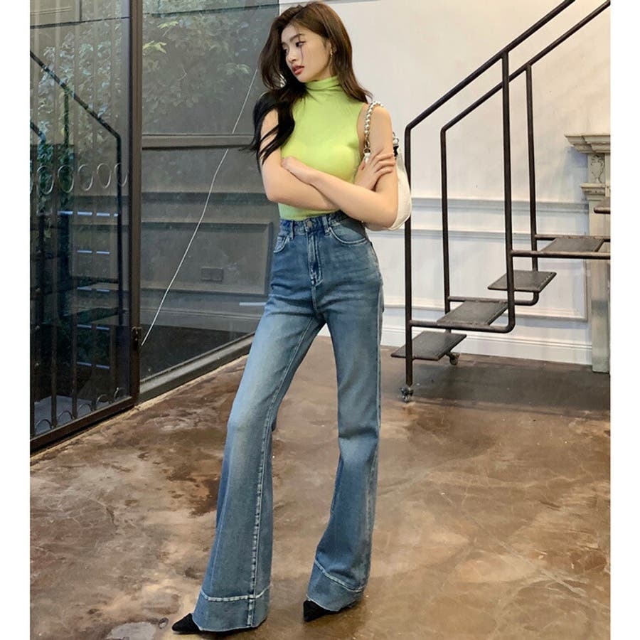 ブーツカット デニムパンツ デニム[品番：JSFW0012965]｜JS  FASHION（ジェーエスファッション）のレディースファッション通販｜SHOPLIST（ショップリスト）
