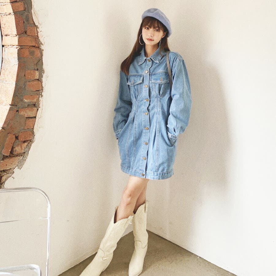 デニムワンピース Aライン ミニワンピ[品番：JSFW0012969]｜JS