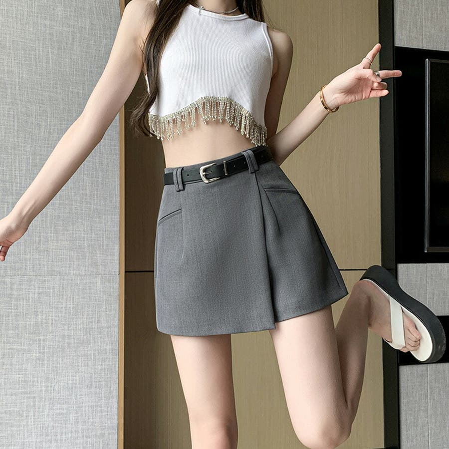 キュロット 全2色 ベルト付き[品番：JSFW0013338]｜JS FASHION