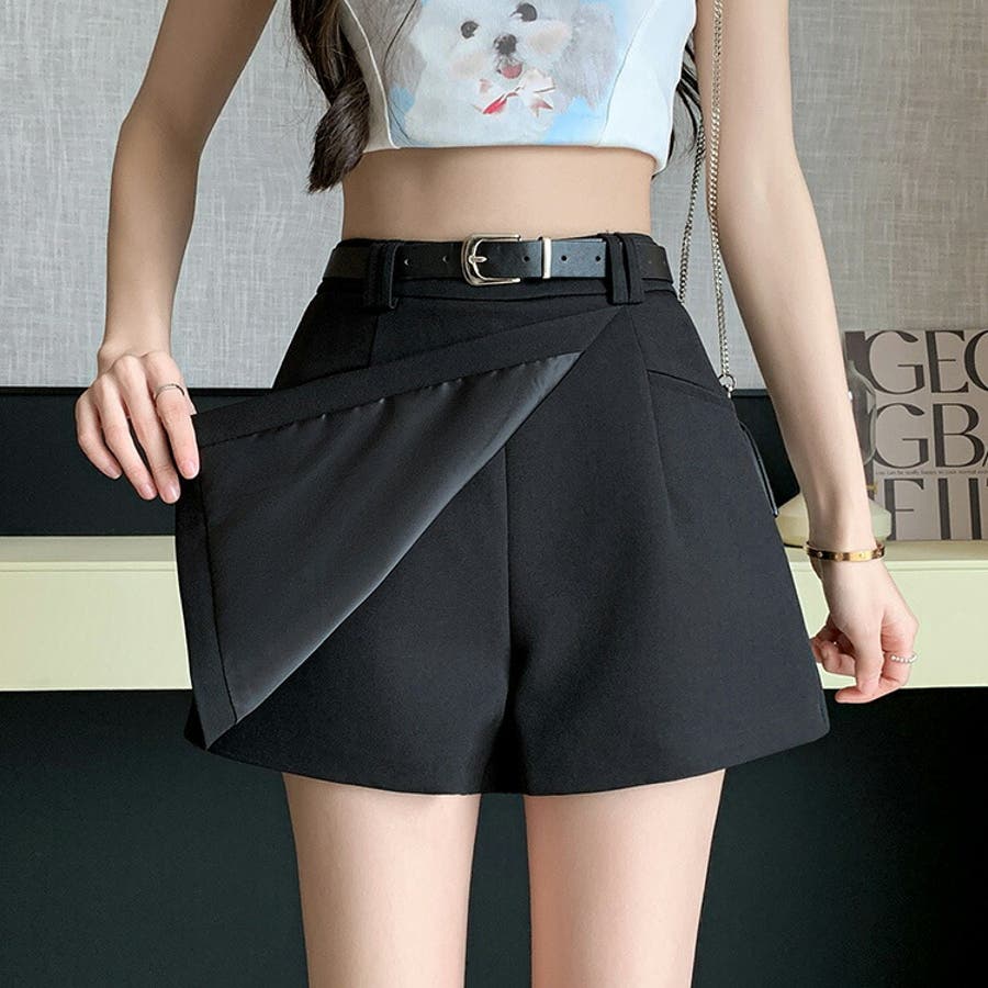スーパーセール 半額 キュロット 全2色 ベルト付き[品番：JSFW0013338]｜JS FASHION パンツ