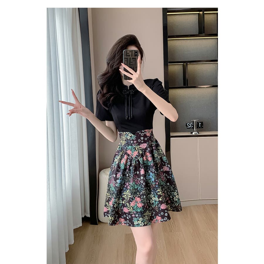 格安SALEスタート！ 花柄 ワンピース 選べる2丈[品番：JSFW0013537]｜JS FASHION ワンピース