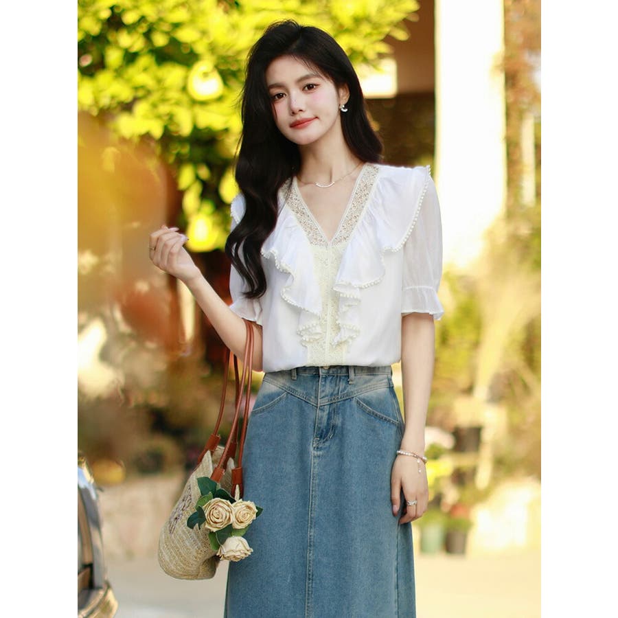 レースフリルブラウス | 【FOREVER 21 JAPAN】(フォーエバー