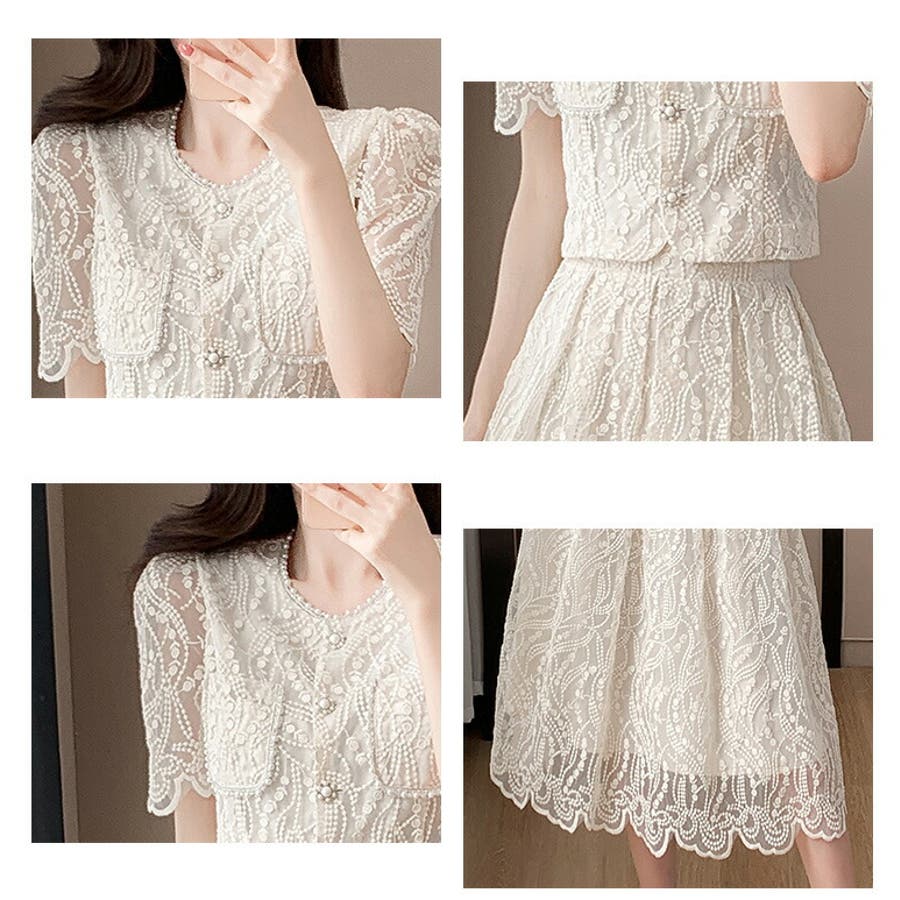 セットアップ レーストップス レーススカート[品番：JSFW0013878