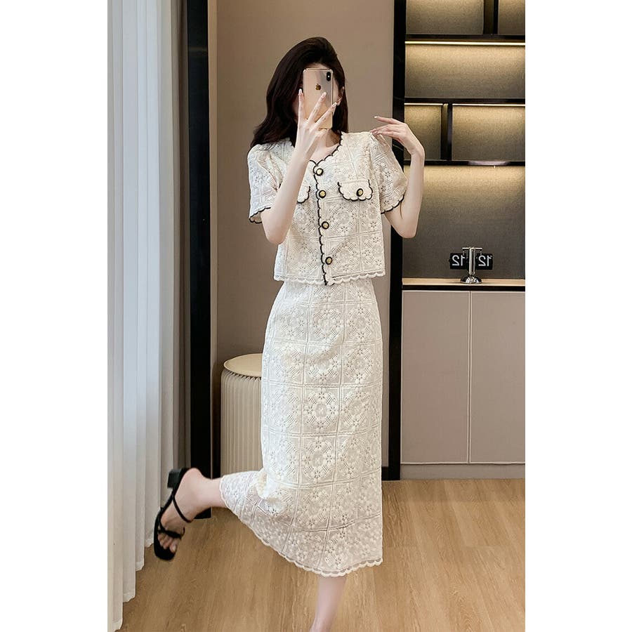 セットアップ レーストップス レーススカート[品番：JSFW0013880