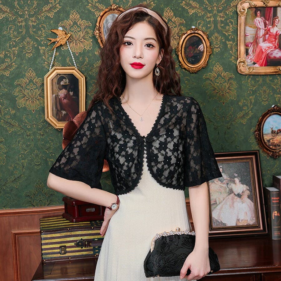 レース ボレロ 全4色[品番：JSFW0013902]｜JS FASHION（ジェー