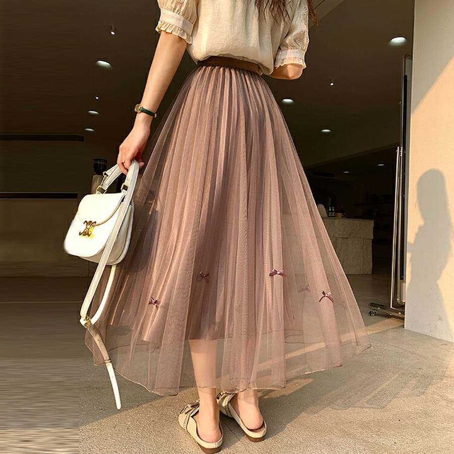 ブランド購入サイト リボン ロングスカート 全3色[品番：JSFW0013961]｜JS FASHION スカート
