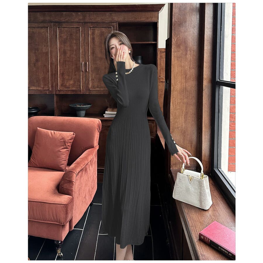 ニットワンピース ロング丈 全4色[品番：JSFW0014285]｜JS  FASHION（ジェーエスファッション）のレディースファッション通販｜SHOPLIST（ショップリスト）