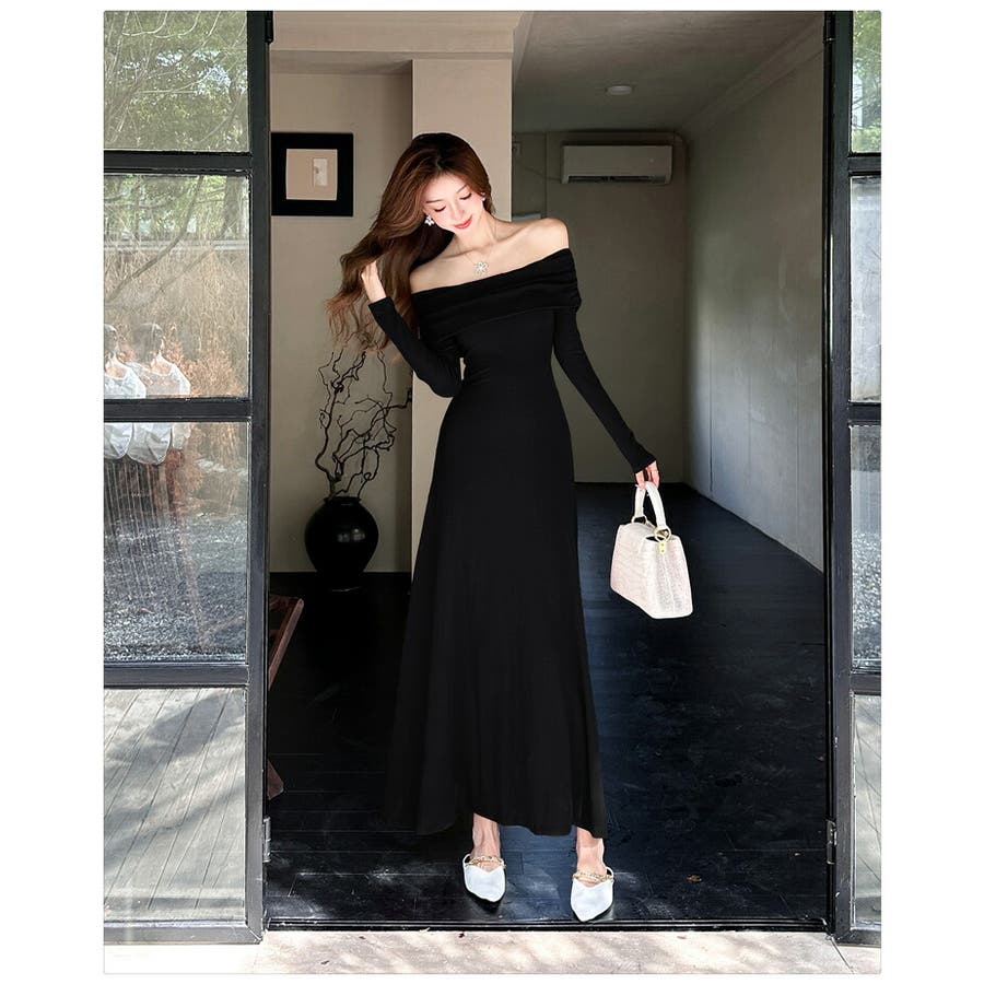 オフショルダー ロングワンピース 全4色[品番：JSFW0014300]｜JS  FASHION（ジェーエスファッション）のレディースファッション通販｜SHOPLIST（ショップリスト）