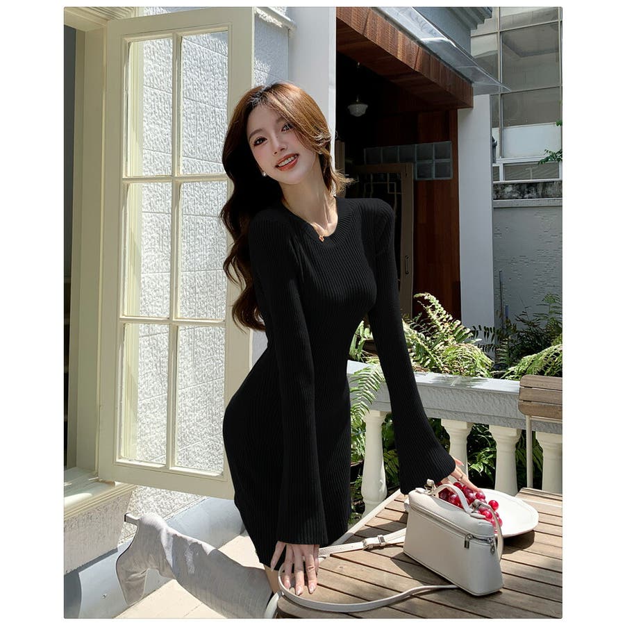【送料無料/新品】 ニットワンピース FASHION 全3色[品番：JSFW0014098]｜JS ミニ丈 ワンピース