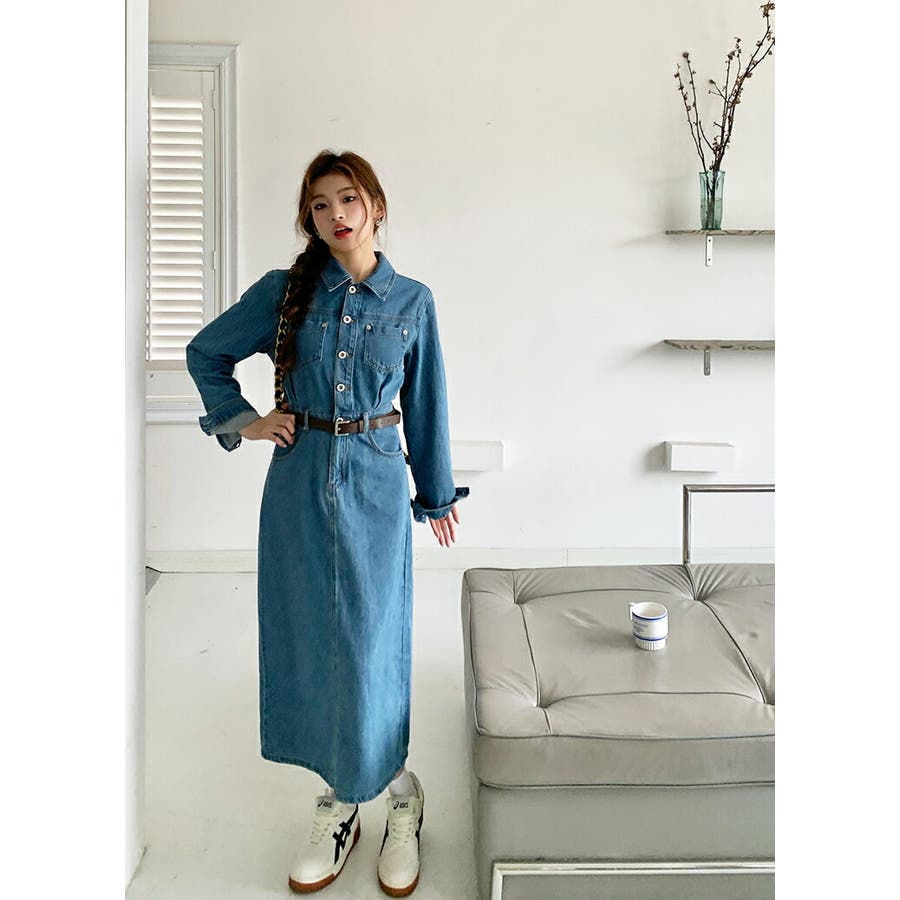 デ二ムワンピース ロングワンピース タイト[品番：JSFW0014319]｜JS  FASHION（ジェーエスファッション）のレディースファッション通販｜SHOPLIST（ショップリスト）