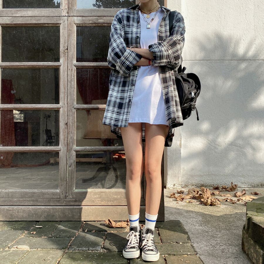 シャツトップス チェック柄 オーバーサイズ 品番 Jsfw Js Fashion ジェーエスファッション のレディースファッション 通販 Shoplist ショップリスト