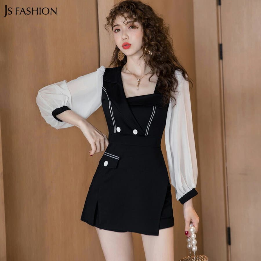 パーティードレス ショーパン付き シフォン袖切替 品番 Jsfw Js Fashion ジェーエスファッション のレディースファッション 通販 Shoplist ショップリスト
