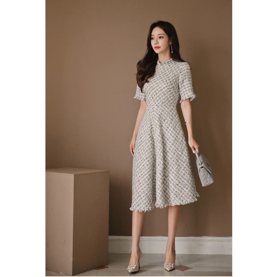 ワンピース ツイード風 半袖 品番 Jsfw Js Fashion ジェーエスファッション のレディースファッション通販 Shoplist ショップリスト