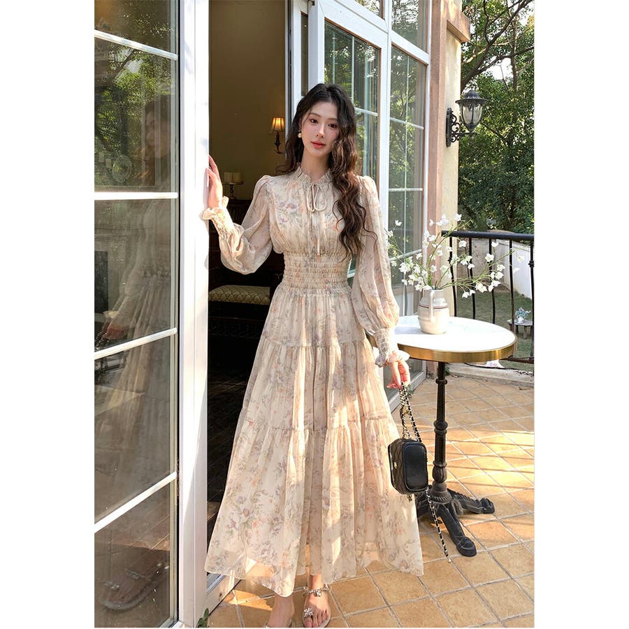 １着でも送料無料 小花柄 ワンピース FASHION ロング[品番：JSFW0014860]｜JS ワンピース