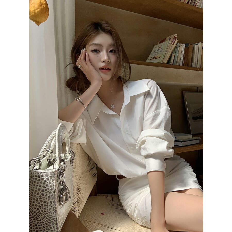 シャツワンピース ベルト付き ミニワンピ[品番:JSFW0014874 シャツワンピース ベルト付き ミニワンピ[品番:JSFW0014874