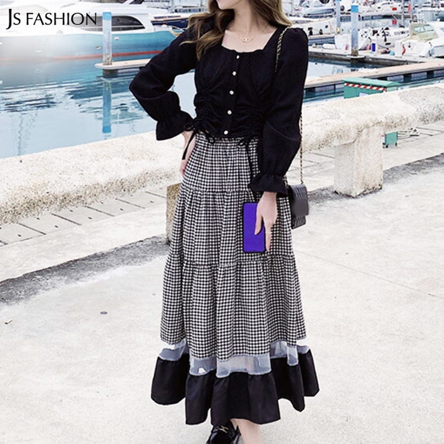 ロングスカート マキシ丈スカート ギンガムチェック柄[品番：JSFW0008386]｜JS  FASHION（ジェーエスファッション）のレディースファッション通販｜SHOPLIST（ショップリスト）