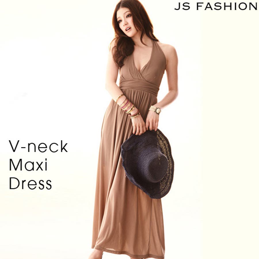 深いvネック 背中開き ホルターネックマキシワンピース 品番 Jsfw Js Fashion ジェーエスファッション のレディースファッション通販 Shoplist ショップリスト