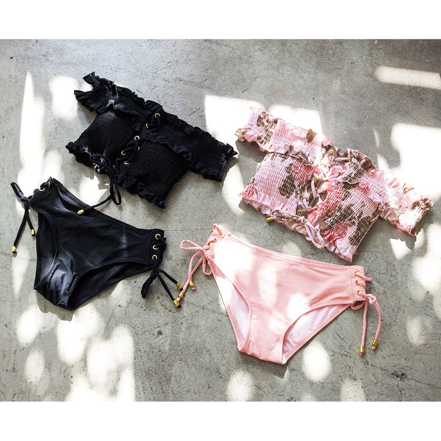 オフショルダーレースアップ水着 [品番：BA000004870]｜JULIA BOUTIQUE