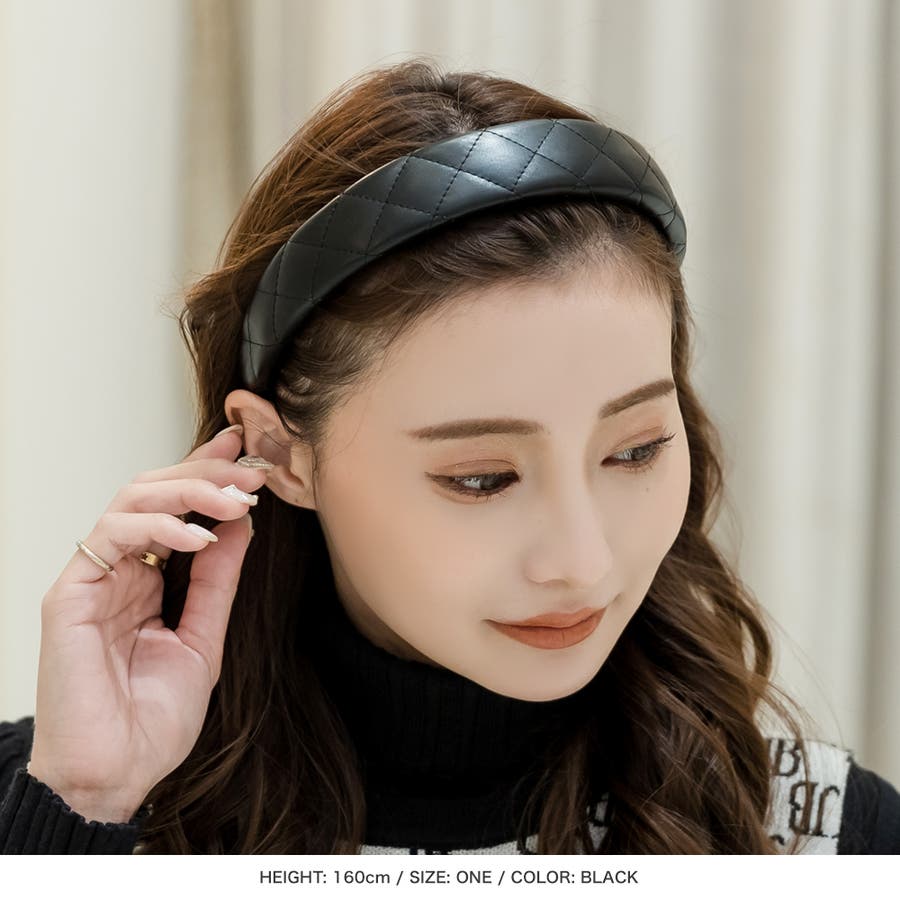 キルティングレザーカチューシャ [22579 ヘアアクセサリー[品番