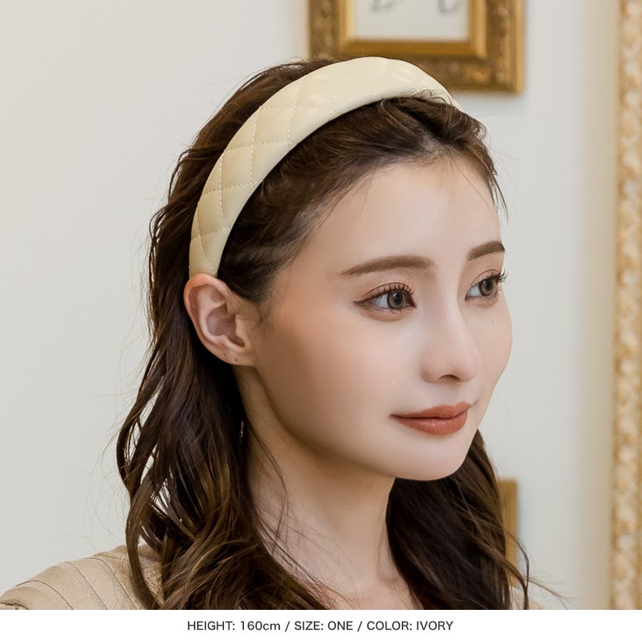 キルティングレザーカチューシャ [22579 ヘアアクセサリー[品番
