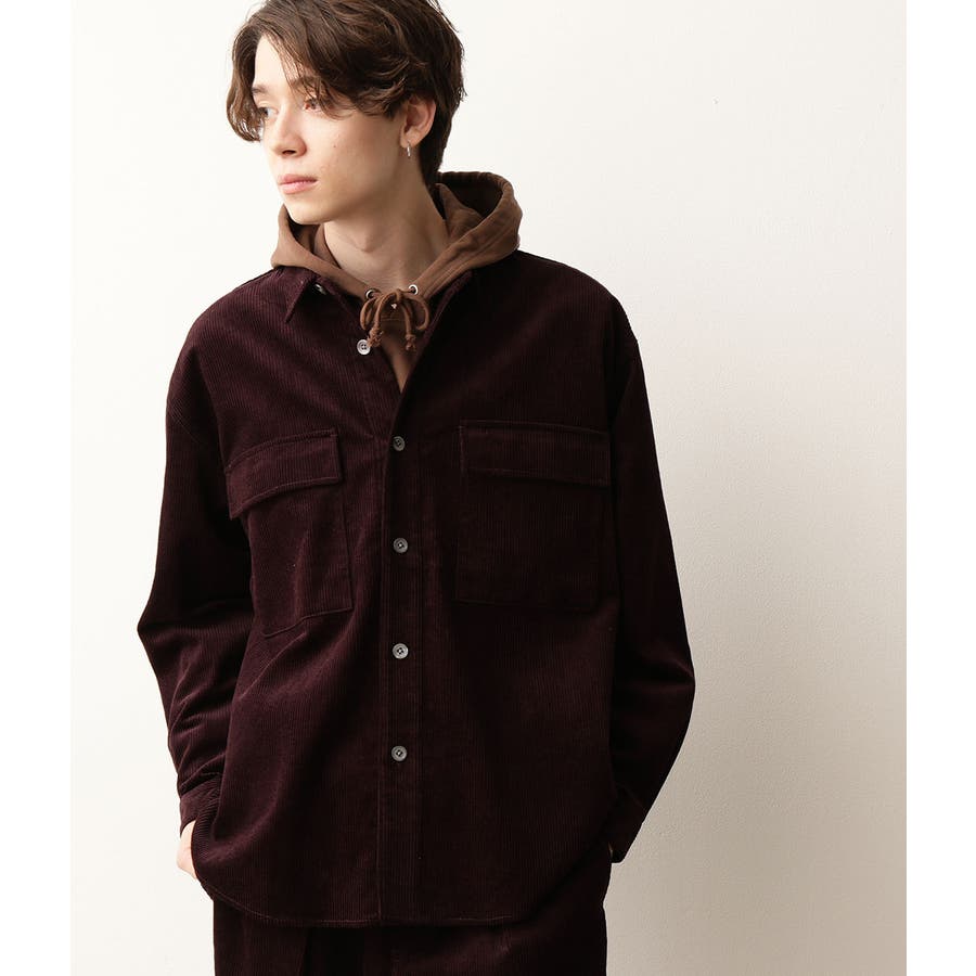 セットアップ可能】コットンコーデュロイCPOシャツ[品番