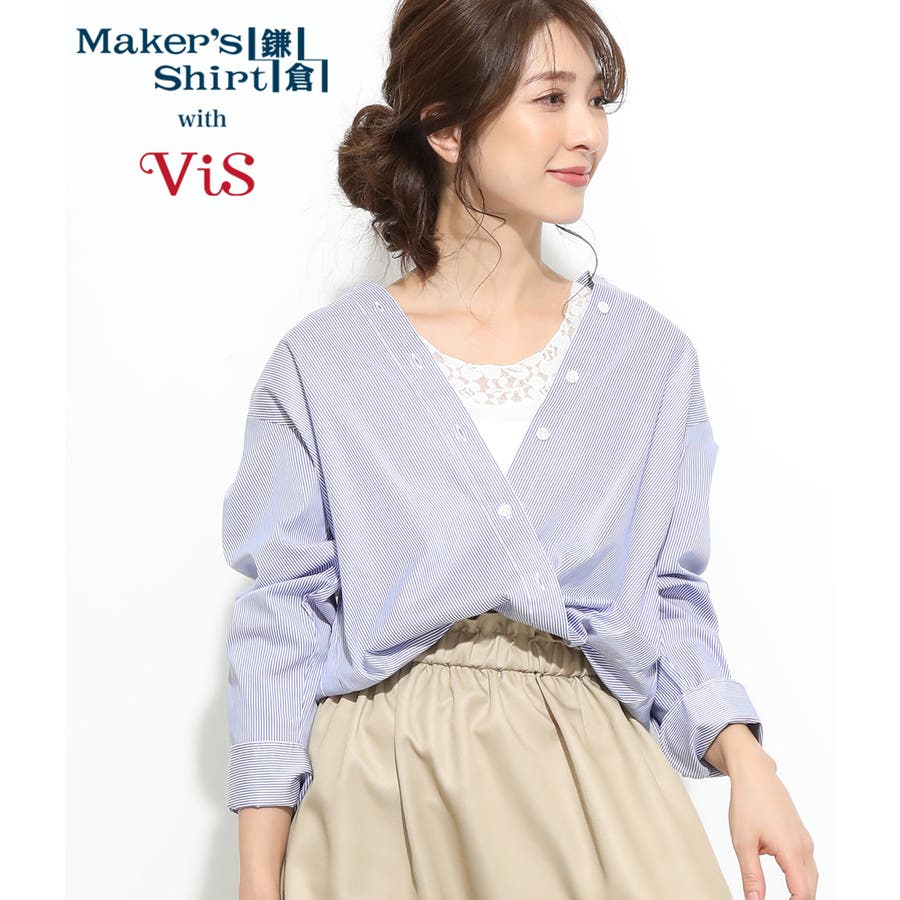 鎌倉シャツ Times Vis 2way スタンダードシャツ 品番 Visw Vis ビス のレディースファッション 通販 Shoplist ショップリスト