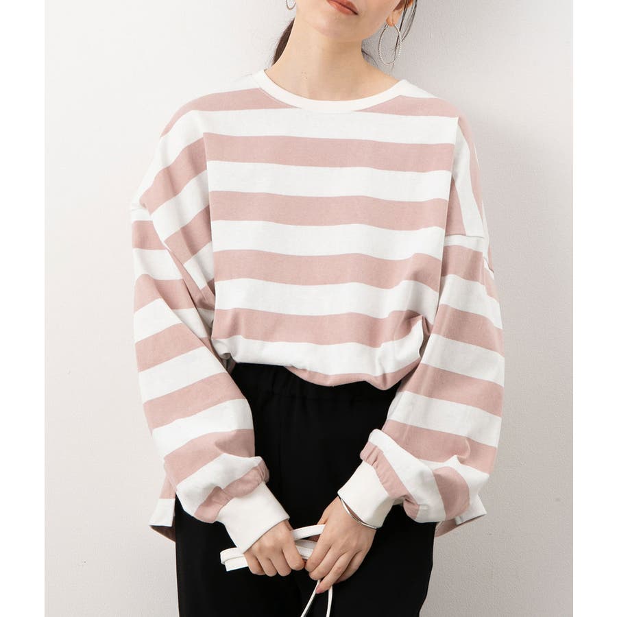 Web限定 太ボーダールーズシルエットロングtシャツ 品番 Visw Vis ビス のレディース ファッション通販 Shoplist ショップリスト