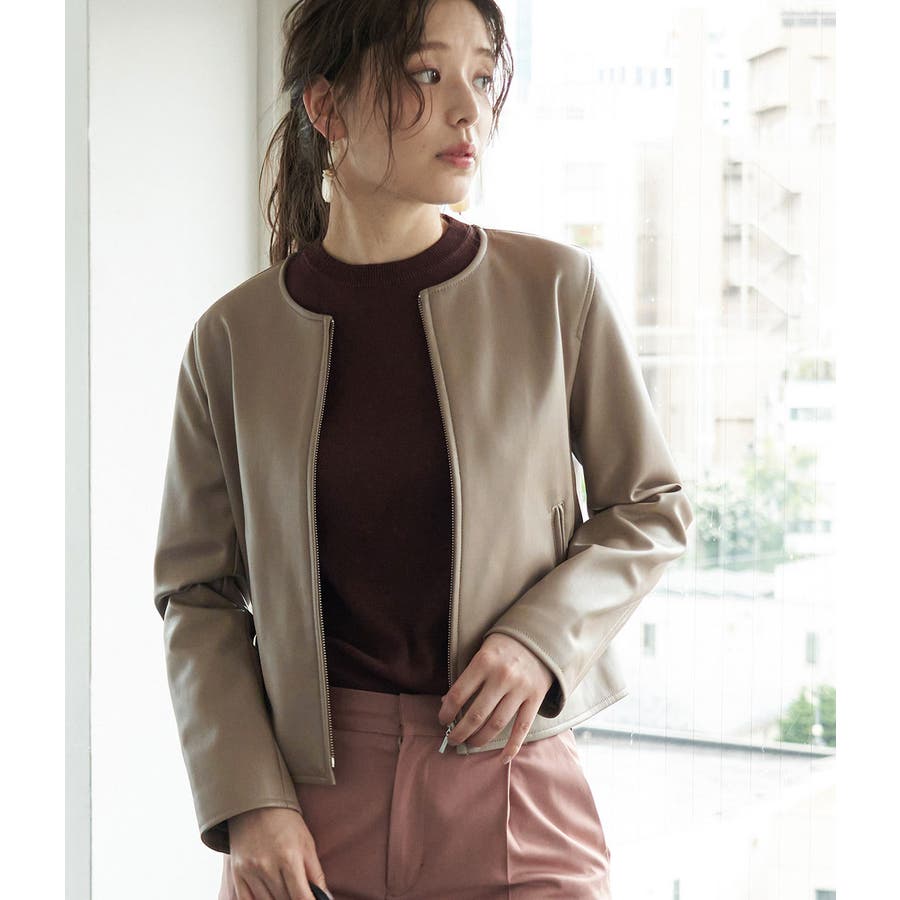 フェイクレザーノーカラージャケット 品番 Rpcw Rope Picnic ロペピクニック のレディース ファッション通販 Shoplist ショップリスト
