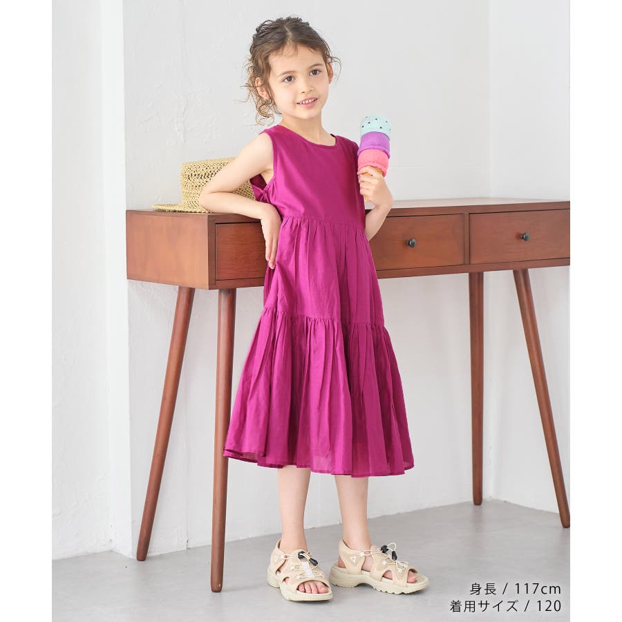KIDS】リンクコーデ/2WAY INDIAティアードワンピース[品番