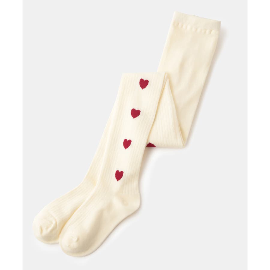 新品未開封raspberrypie 柄タイツ　rabbit heart KIDS】ハートライン柄タイツ[品番：RPCW0046511]｜ROPE' PICNIC【KIDS